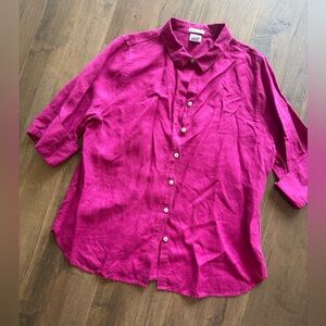 Chicos linen blouse in Fuchsia